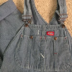 Dickies striped overalls